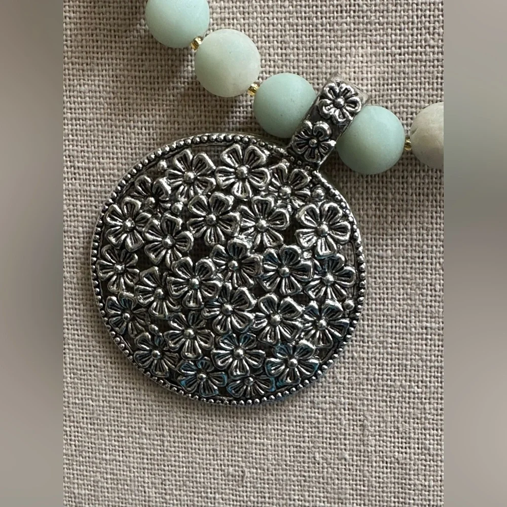 26-1/2 inch Amazonite bead necklace NWOT - Picture 10 of 13